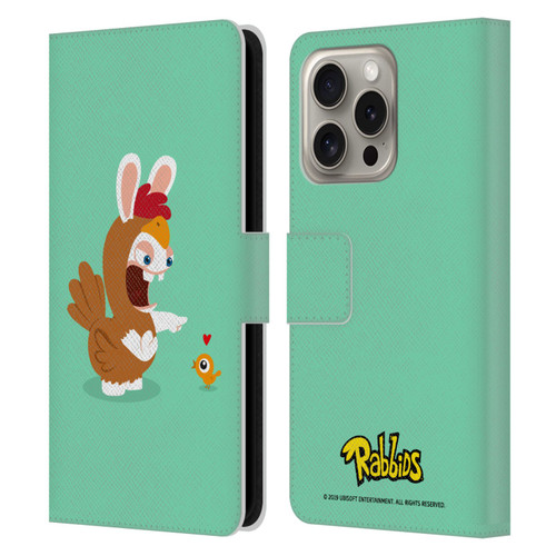 Rabbids Costumes Chicken Leather Book Wallet Case Cover For Apple iPhone 16 Pro