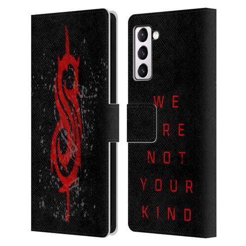 Slipknot We Are Not Your Kind Red Distressed Look Leather Book Wallet Case Cover For Samsung Galaxy S21+ 5G