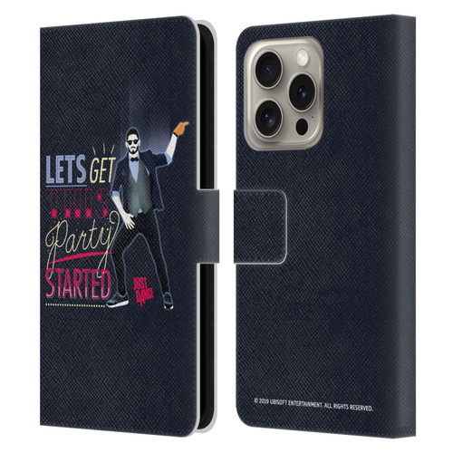 Just Dance Artwork Compositions Party Started Leather Book Wallet Case Cover For Apple iPhone 16 Pro