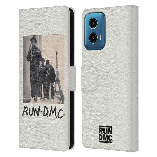Run-D.M.C. Key Art Polaroid Leather Book Wallet Case Cover For Motorola Moto G34 5G