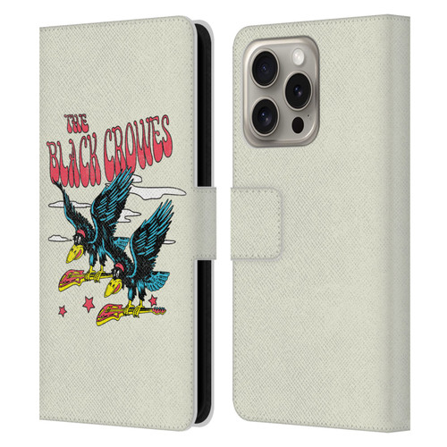 The Black Crowes Graphics Flying Guitars Leather Book Wallet Case Cover For Apple iPhone 16 Pro