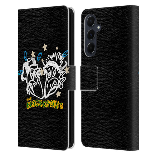 The Black Crowes Graphics Heads Leather Book Wallet Case Cover For Samsung Galaxy A55 5G