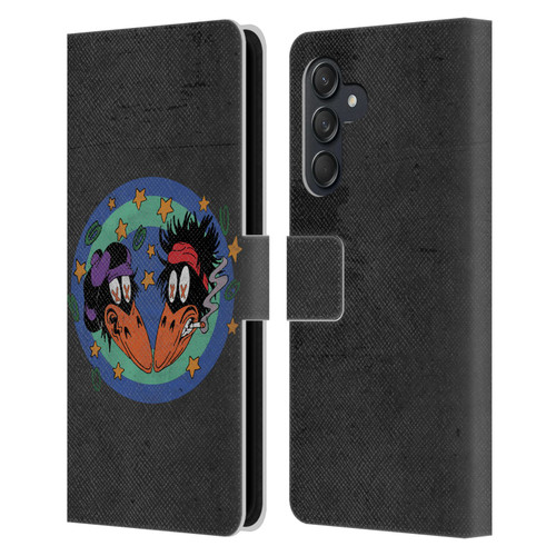 The Black Crowes Graphics Distressed Leather Book Wallet Case Cover For Samsung Galaxy M55 5G