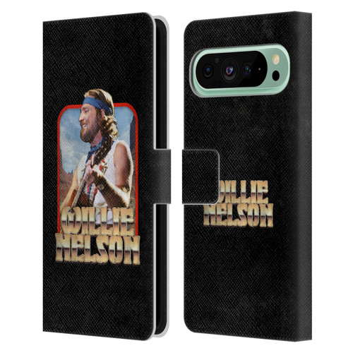 Willie Nelson Grunge Vintage Leather Book Wallet Case Cover For Google Pixel 9 Pro XL