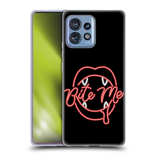 Bebe Rexha Key Art Neon Bite Me Soft Gel Case for Motorola Moto Edge 40 Pro