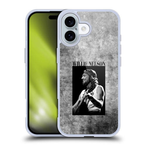 Willie Nelson Grunge Black And White Soft Gel Case for Apple iPhone 16