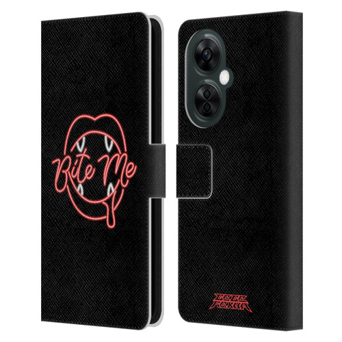 Bebe Rexha Key Art Neon Bite Me Leather Book Wallet Case Cover For OnePlus Nord CE 3 Lite 5G