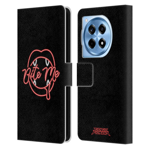 Bebe Rexha Key Art Neon Bite Me Leather Book Wallet Case Cover For OnePlus 12R