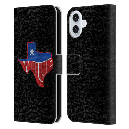 Willie Nelson Grunge Texas Leather Book Wallet Case Cover For Apple iPhone 16 Plus