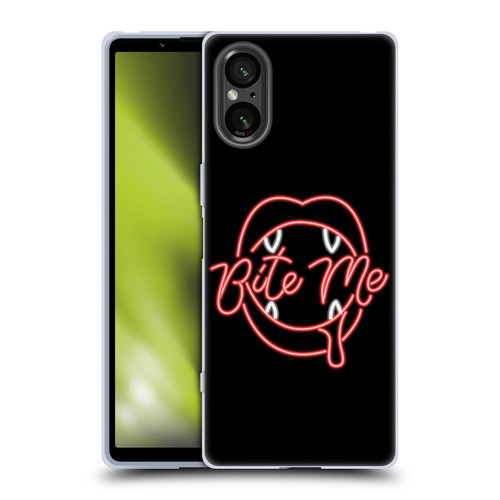 Bebe Rexha Key Art Neon Bite Me Soft Gel Case for Sony Xperia 5 V 5G