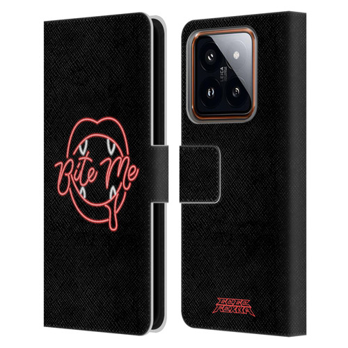 Bebe Rexha Key Art Neon Bite Me Leather Book Wallet Case Cover For Xiaomi 14