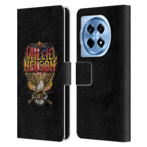 Willie Nelson Grunge Eagle Leather Book Wallet Case Cover For OnePlus 12R