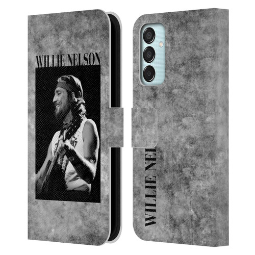Willie Nelson Grunge Black And White Leather Book Wallet Case Cover For Samsung Galaxy M15/F15 5G