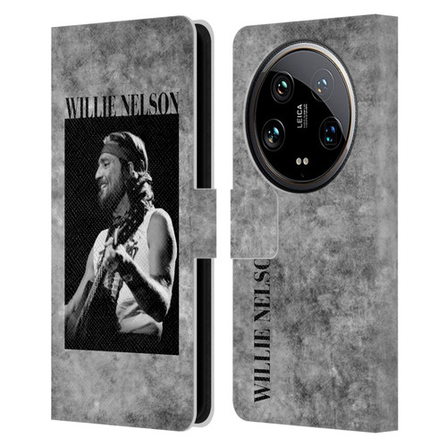 Willie Nelson Grunge Black And White Leather Book Wallet Case Cover For Xiaomi 14 Ultra