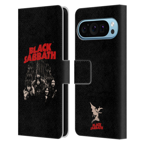 Black Sabbath Key Art Red Logo Leather Book Wallet Case Cover For Google Pixel 9 / Pixel 9 Pro