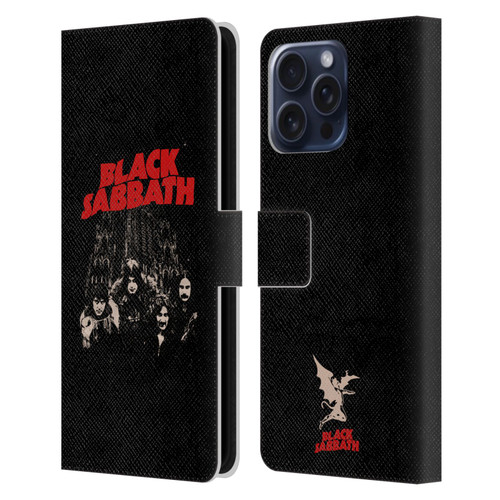 Black Sabbath Key Art Red Logo Leather Book Wallet Case Cover For Apple iPhone 16 Pro Max