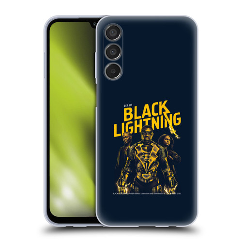 Black Lightning Key Art Get Lit Soft Gel Case for Samsung Galaxy M15/F15 5G