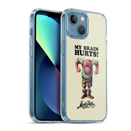 Monty Python Key Art My Brain Hurts Soft Gel Case for Apple iPhone 13 Mini & MagSafe