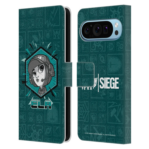 Tom Clancy's Rainbow Six Siege Chibi Operators Ela Leather Book Wallet Case Cover For Google Pixel 9 / Pixel 9 Pro