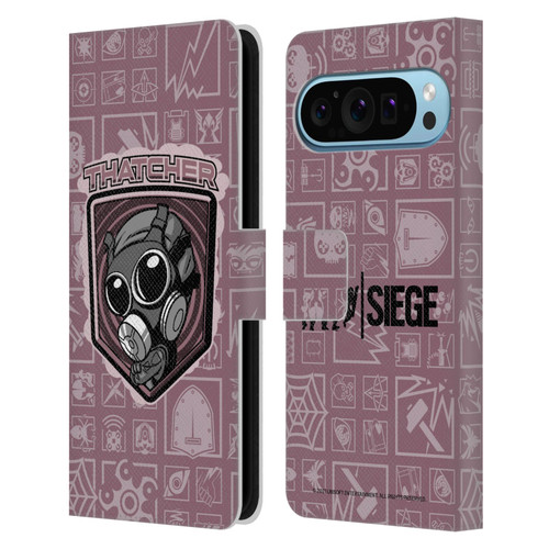 Tom Clancy's Rainbow Six Siege Chibi Operators Thatcher Leather Book Wallet Case Cover For Google Pixel 9 / Pixel 9 Pro