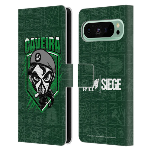 Tom Clancy's Rainbow Six Siege Chibi Operators Caveira Leather Book Wallet Case Cover For Google Pixel 9 Pro XL