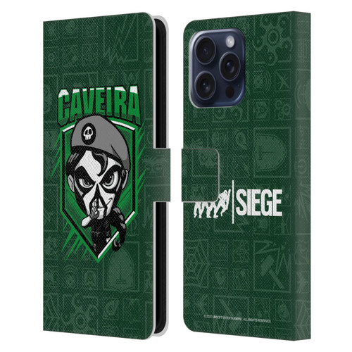 Tom Clancy's Rainbow Six Siege Chibi Operators Caveira Leather Book Wallet Case Cover For Apple iPhone 16 Pro Max
