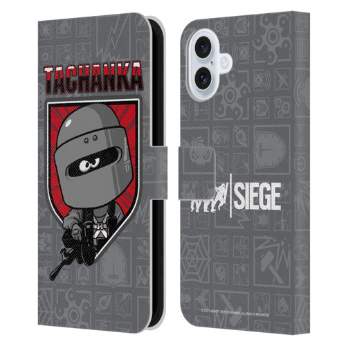 Tom Clancy's Rainbow Six Siege Chibi Operators Tachanka Leather Book Wallet Case Cover For Apple iPhone 16 Plus