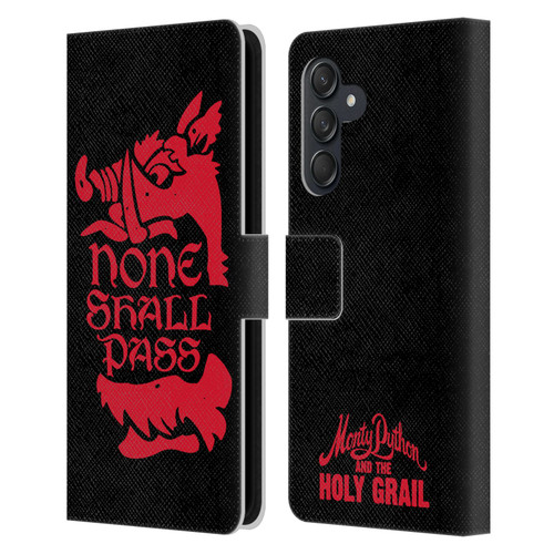 Monty Python Key Art None Shall Pass Leather Book Wallet Case Cover For Samsung Galaxy M55 5G