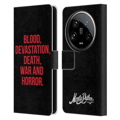 Monty Python Key Art Blood Devastation Death War And Horror Leather Book Wallet Case Cover For Xiaomi 14 Ultra