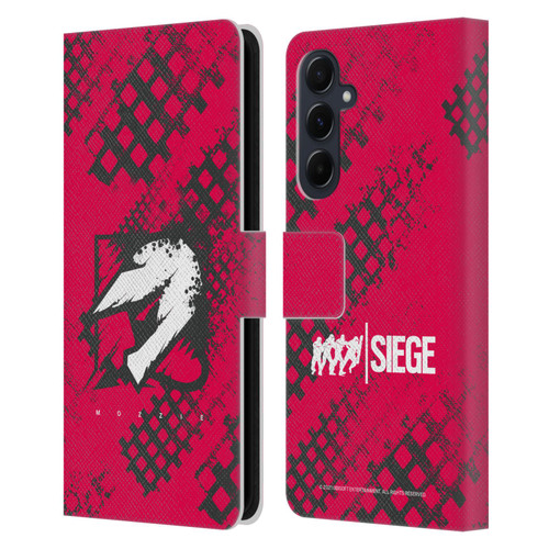 Tom Clancy's Rainbow Six Siege Icons Mozzie Leather Book Wallet Case Cover For Samsung Galaxy A55 5G