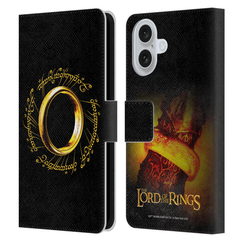 The Lord Of The Rings The Fellowship Of The Ring Graphics One Ring Leather Book Wallet Case Cover For Apple iPhone 16