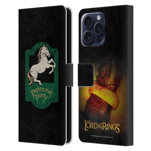 The Lord Of The Rings The Fellowship Of The Ring Graphics Prancing Pony Leather Book Wallet Case Cover For Apple iPhone 16 Pro Max