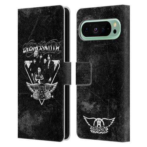Aerosmith Black And White World Tour Leather Book Wallet Case Cover For Google Pixel 9 Pro XL