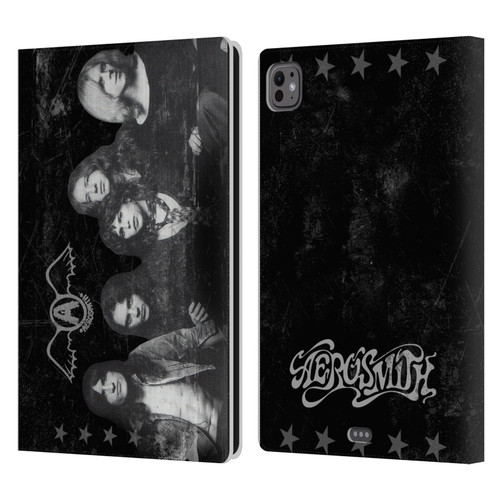 Aerosmith Black And White Vintage Photo Leather Book Wallet Case Cover For Apple iPad Pro 11 M4 2024