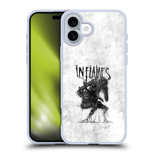 In Flames Metal Grunge Big Creature Soft Gel Case for Apple iPhone 16 Plus