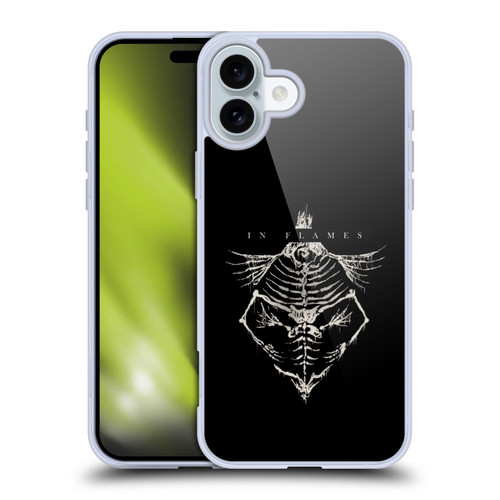 In Flames Metal Grunge Jesterhead Bones Soft Gel Case for Apple iPhone 16 Plus