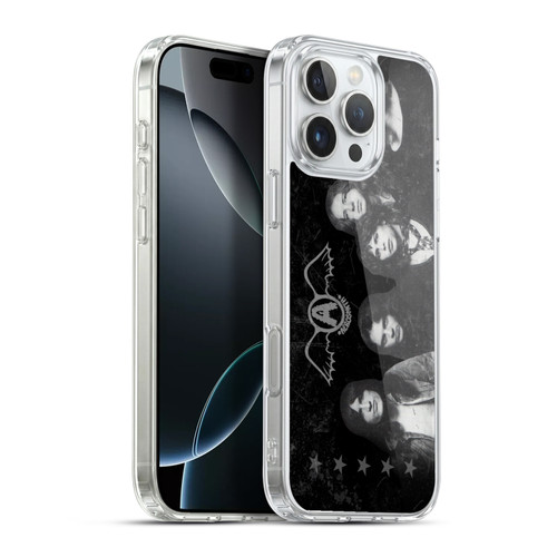 Aerosmith Black And White Vintage Photo Soft Gel Case for Apple iPhone 16 Pro Max & MagSafe