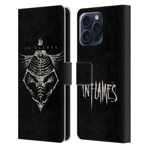 In Flames Metal Grunge Jesterhead Bones Leather Book Wallet Case Cover For Apple iPhone 16 Pro Max