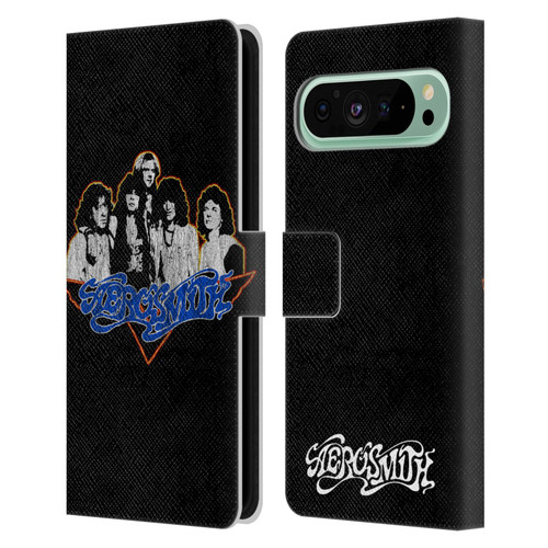 Aerosmith Classics Group Photo Vintage Leather Book Wallet Case Cover For Google Pixel 9 Pro XL