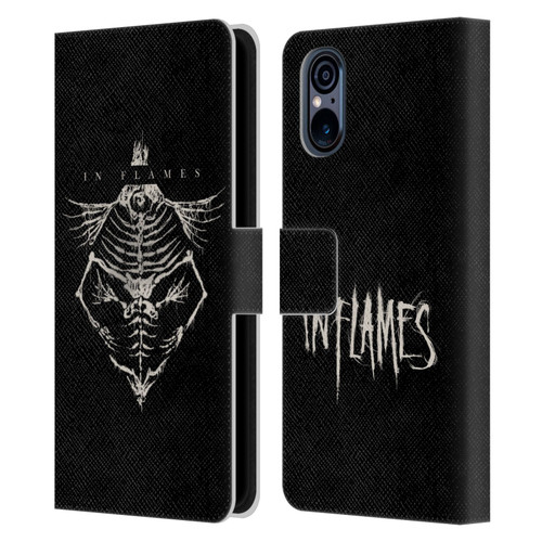 In Flames Metal Grunge Jesterhead Bones Leather Book Wallet Case Cover For Sony Xperia 5 V 5G