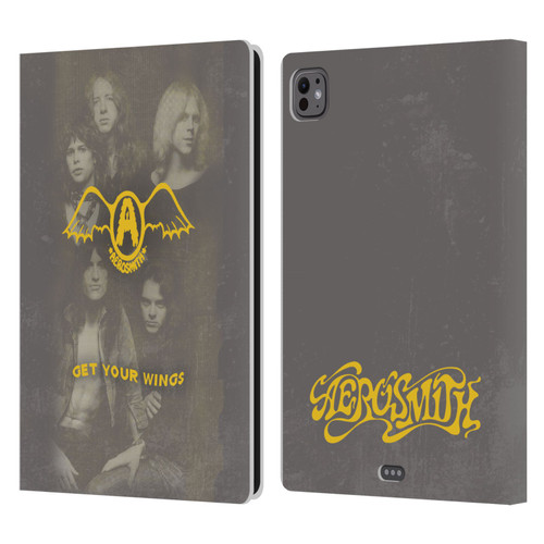 Aerosmith Classics Get Your Wings Leather Book Wallet Case Cover For Apple iPad Pro 11 M4 2024