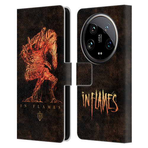 In Flames Metal Grunge Creature Leather Book Wallet Case Cover For Xiaomi 14 Ultra