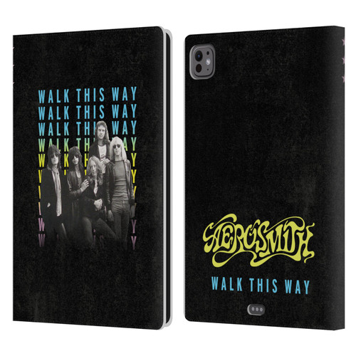 Aerosmith Classics Walk This Way Leather Book Wallet Case Cover For Apple iPad Pro 11 M4 2024