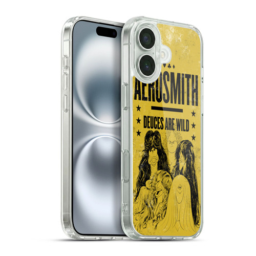 Aerosmith Classics Deuces Are Wild Soft Gel Case for Apple iPhone 16 Plus & MagSafe