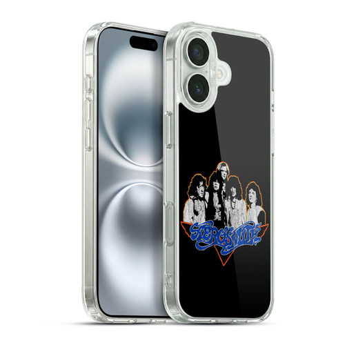 Aerosmith Classics Group Photo Vintage Soft Gel Case for Apple iPhone 16 Plus & MagSafe