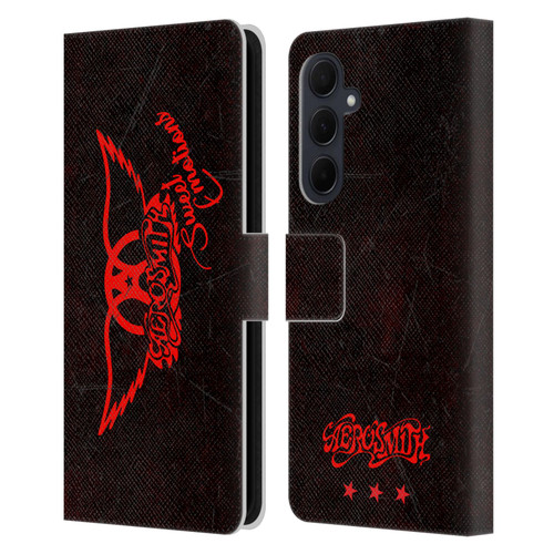Aerosmith Classics Red Winged Sweet Emotions Leather Book Wallet Case Cover For Samsung Galaxy A35 5G