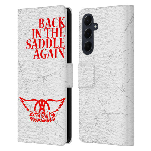 Aerosmith Classics Back In The Saddle Again Leather Book Wallet Case Cover For Samsung Galaxy A55 5G