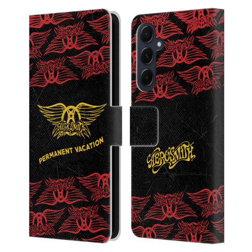 Aerosmith Classics Permanent Vacation Leather Book Wallet Case Cover For Samsung Galaxy A55 5G