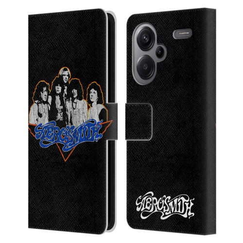 Aerosmith Classics Group Photo Vintage Leather Book Wallet Case Cover For Xiaomi Redmi Note 13 Pro Plus 5G