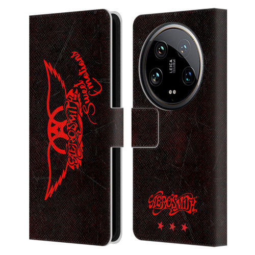 Aerosmith Classics Red Winged Sweet Emotions Leather Book Wallet Case Cover For Xiaomi 14 Ultra